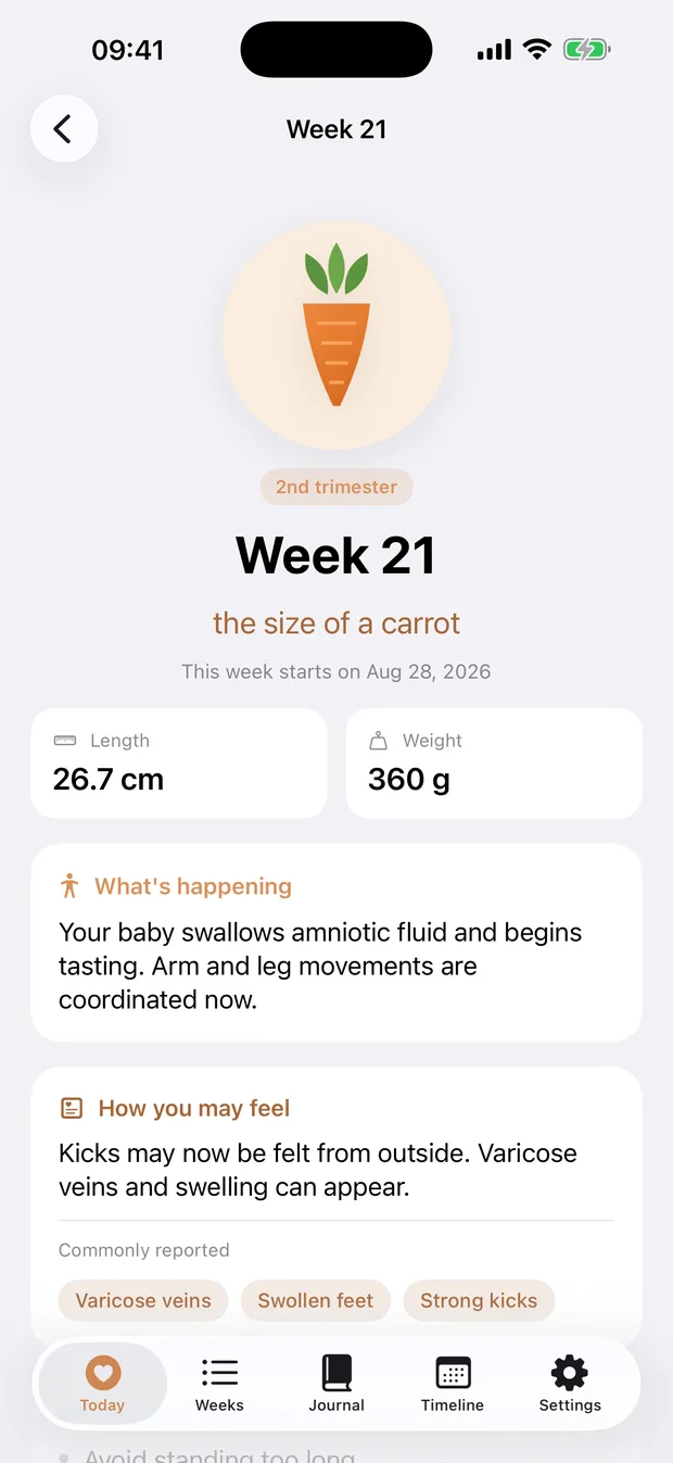 Bumpline — week detail