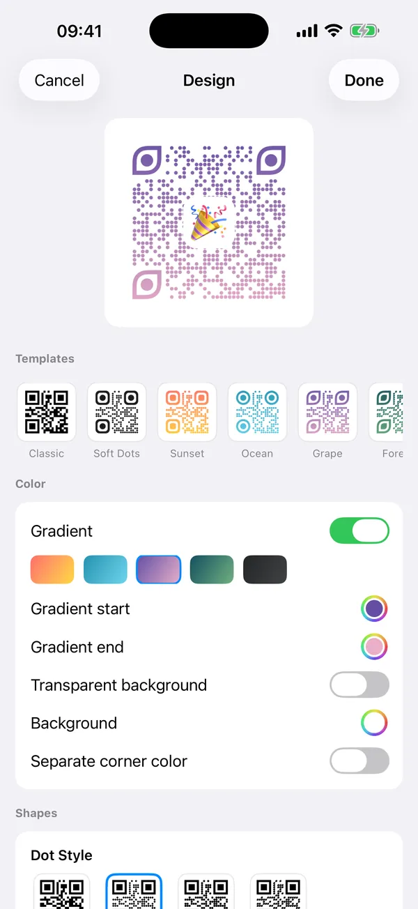 Give your QR some style