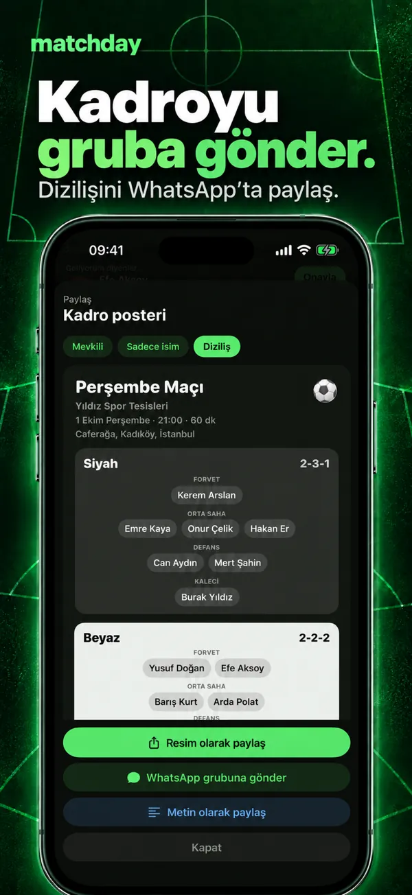 Kadroyu WhatsApp grubuna at