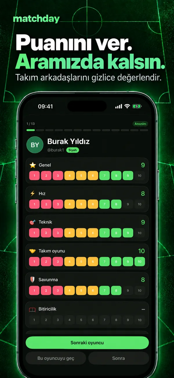 Takım arkadaşını gizlice puanla