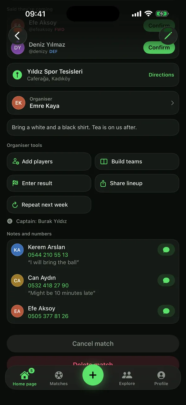 Organiser tools