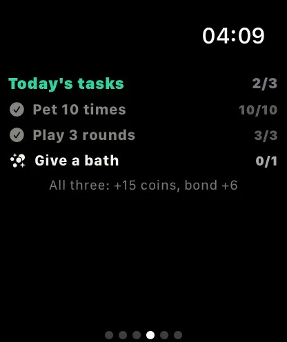 Today's tasks on Apple Watch