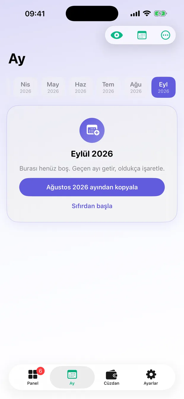 Yeni ay oluştur
